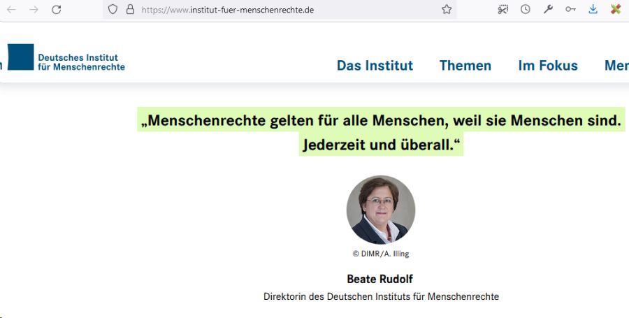 Lesetipp: Deutsches Institut für Menschenrechte mit zweierlei Maß (Prof. Oliver Hirsch via Nachdenkseiten)